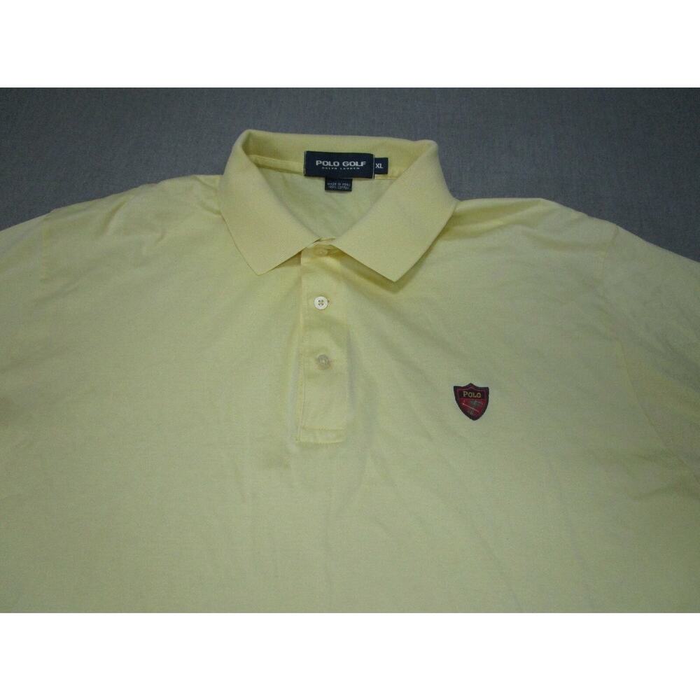 Polo Ralph Lauren XL Long-Sleeve Polo Shirt Chest Crest Logo Golf Sport Butter